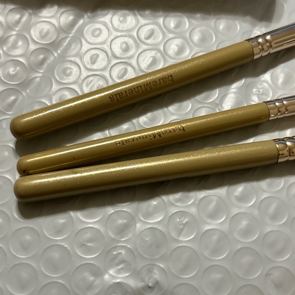 BAREMINERALS ASSORTED brush SET W/ BAG new crease, eyeshadow, flawless fan Brush - Picture 3 of 16